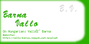 barna vallo business card